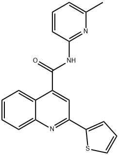 N-(6-methylpyridin-2-yl)-2-thiophen-2-ylquinoline-4-carboxamide 结构式