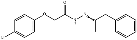 2-(4-chlorophenoxy)-N-[(E)-1-phenylpropan-2-ylideneamino]acetamide 结构式