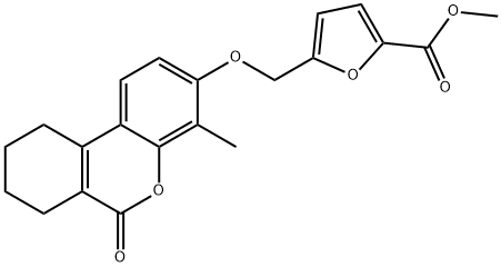 methyl 5-[(4-methyl-6-oxo-7,8,9,10-tetrahydrobenzo[c]chromen-3-yl)oxymethyl]furan-2-carboxylate 结构式