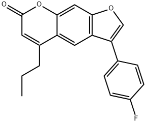 3-(4-fluorophenyl)-5-propylfuro[3,2-g]chromen-7-one 结构式