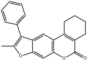 9-methyl-10-phenyl-1,2,3,4-tetrahydro-[1]benzofuro[6,5-c]isochromen-5-one 结构式