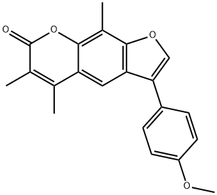 3-(4-methoxyphenyl)-5,6,9-trimethylfuro[3,2-g]chromen-7-one 结构式