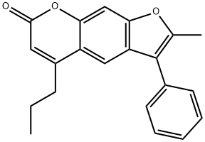 2-methyl-3-phenyl-5-propylfuro[3,2-g]chromen-7-one 结构式