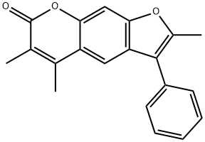2,5,6-trimethyl-3-phenylfuro[3,2-g]chromen-7-one 结构式