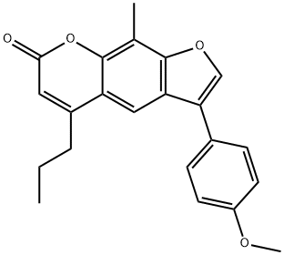 3-(4-methoxyphenyl)-9-methyl-5-propylfuro[3,2-g]chromen-7-one 结构式