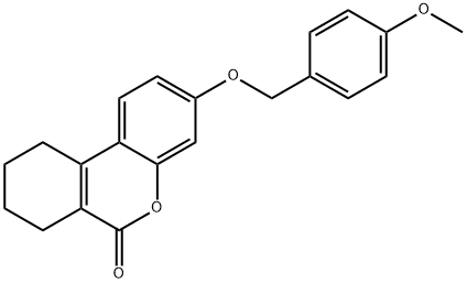 3-[(4-methoxyphenyl)methoxy]-7,8,9,10-tetrahydrobenzo[c]chromen-6-one 结构式