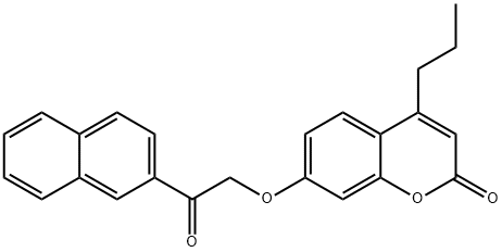 7-(2-naphthalen-2-yl-2-oxoethoxy)-4-propylchromen-2-one 结构式