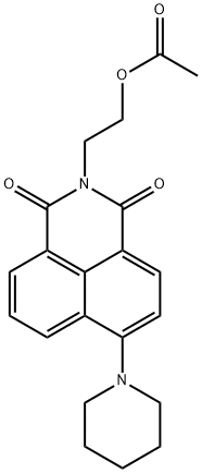 2-(1,3-dioxo-6-piperidin-1-ylbenzo[de]isoquinolin-2-yl)ethyl acetate 结构式