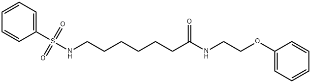 7-(benzenesulfonamido)-N-(2-phenoxyethyl)heptanamide 结构式
