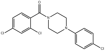 [4-(4-chlorophenyl)piperazin-1-yl]-(2,4-dichlorophenyl)methanone 结构式