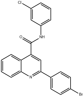 2-(4-bromophenyl)-N-(3-chlorophenyl)quinoline-4-carboxamide 结构式