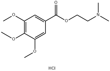 2-(dimethylamino)ethyl 3,4,5-trimethoxybenzoate hydrochloride 结构式