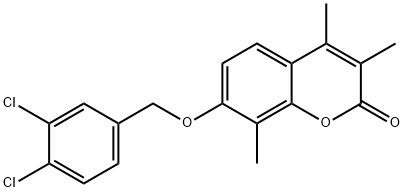 7-[(3,4-dichlorophenyl)methoxy]-3,4,8-trimethylchromen-2-one 结构式