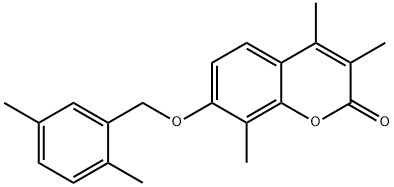 7-[(2,5-dimethylphenyl)methoxy]-3,4,8-trimethylchromen-2-one 结构式