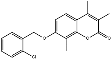 7-[(2-chlorophenyl)methoxy]-3,4,8-trimethylchromen-2-one 结构式