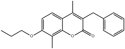 3-benzyl-4,8-dimethyl-7-propoxychromen-2-one 结构式