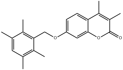 3,4-dimethyl-7-[(2,3,5,6-tetramethylphenyl)methoxy]chromen-2-one 结构式