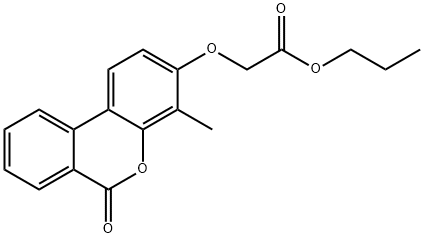 propyl 2-(4-methyl-6-oxobenzo[c]chromen-3-yl)oxyacetate 结构式