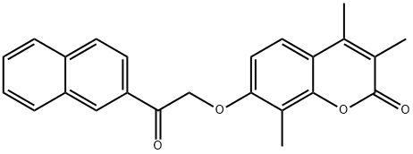 3,4,8-trimethyl-7-(2-naphthalen-2-yl-2-oxoethoxy)chromen-2-one 结构式