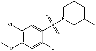 1-(2,5-dichloro-4-methoxyphenyl)sulfonyl-3-methylpiperidine 结构式