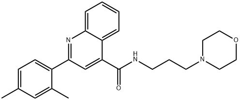 2-(2,4-dimethylphenyl)-N-(3-morpholin-4-ylpropyl)quinoline-4-carboxamide 结构式