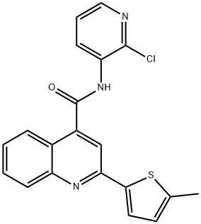 N-(2-chloropyridin-3-yl)-2-(5-methylthiophen-2-yl)quinoline-4-carboxamide 结构式