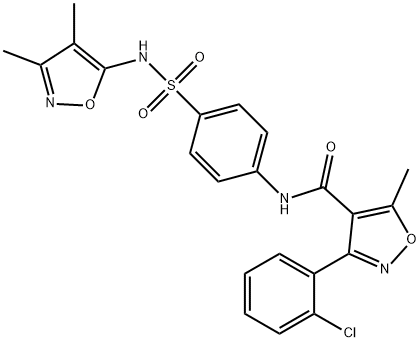 3-(2-chlorophenyl)-N-[4-[(3,4-dimethyl-1,2-oxazol-5-yl)sulfamoyl]phenyl]-5-methyl-1,2-oxazole-4-carboxamide 结构式