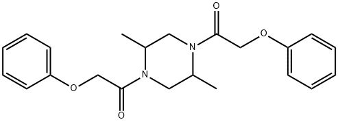 1-[2,5-dimethyl-4-(2-phenoxyacetyl)piperazin-1-yl]-2-phenoxyethanone 结构式