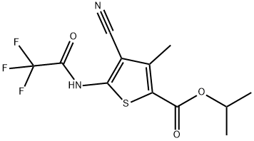 propan-2-yl 4-cyano-3-methyl-5-[(2,2,2-trifluoroacetyl)amino]thiophene-2-carboxylate 结构式