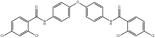 2,4-dichloro-N-[4-[4-[(2,4-dichlorobenzoyl)amino]phenoxy]phenyl]benzamide 结构式