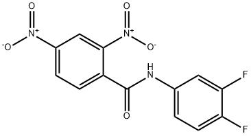 N-(3,4-difluorophenyl)-2,4-dinitrobenzamide 结构式