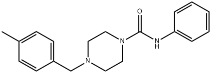 4-[(4-methylphenyl)methyl]-N-phenylpiperazine-1-carboxamide 结构式