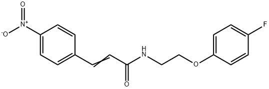 (E)-N-[2-(4-fluorophenoxy)ethyl]-3-(4-nitrophenyl)prop-2-enamide 结构式