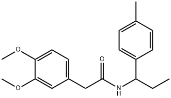 2-(3,4-dimethoxyphenyl)-N-[1-(4-methylphenyl)propyl]acetamide 结构式