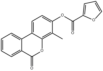 (4-methyl-6-oxobenzo[c]chromen-3-yl) furan-2-carboxylate 结构式