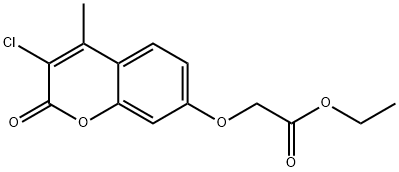 ethyl 2-(3-chloro-4-methyl-2-oxochromen-7-yl)oxyacetate 结构式