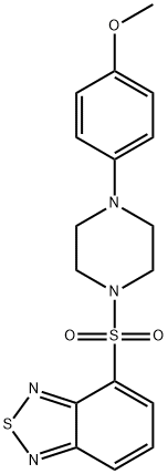 4-[4-(4-methoxyphenyl)piperazin-1-yl]sulfonyl-2,1,3-benzothiadiazole 结构式