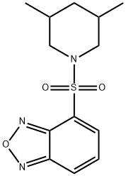 4-(3,5-dimethylpiperidin-1-yl)sulfonyl-2,1,3-benzoxadiazole 结构式