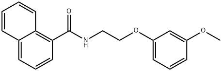 N-[2-(3-methoxyphenoxy)ethyl]naphthalene-1-carboxamide 结构式