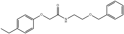 2-(4-ethylphenoxy)-N-(2-phenylmethoxyethyl)acetamide 结构式