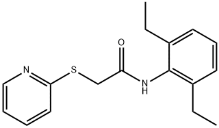 N-(2,6-diethylphenyl)-2-pyridin-2-ylsulfanylacetamide 结构式