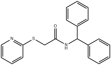 N-benzhydryl-2-pyridin-2-ylsulfanylacetamide 结构式