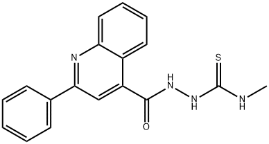 1-methyl-3-[(2-phenylquinoline-4-carbonyl)amino]thiourea 结构式