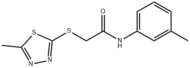 N-(3-methylphenyl)-2-[(5-methyl-1,3,4-thiadiazol-2-yl)sulfanyl]acetamide 结构式