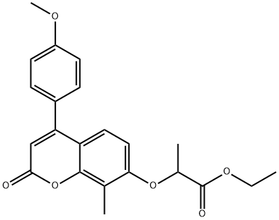 ethyl 2-[4-(4-methoxyphenyl)-8-methyl-2-oxochromen-7-yl]oxypropanoate 结构式