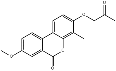 8-methoxy-4-methyl-3-(2-oxopropoxy)benzo[c]chromen-6-one 结构式