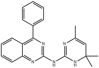 4-phenyl-N-(4,4,6-trimethyl-1H-pyrimidin-2-yl)quinazolin-2-amine 结构式