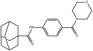 N-[4-(morpholine-4-carbonyl)phenyl]adamantane-1-carboxamide 结构式