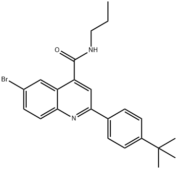 6-bromo-2-(4-tert-butylphenyl)-N-propylquinoline-4-carboxamide 结构式