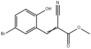 methyl (Z)-3-(5-bromo-2-hydroxyphenyl)-2-cyanoprop-2-enoate 结构式